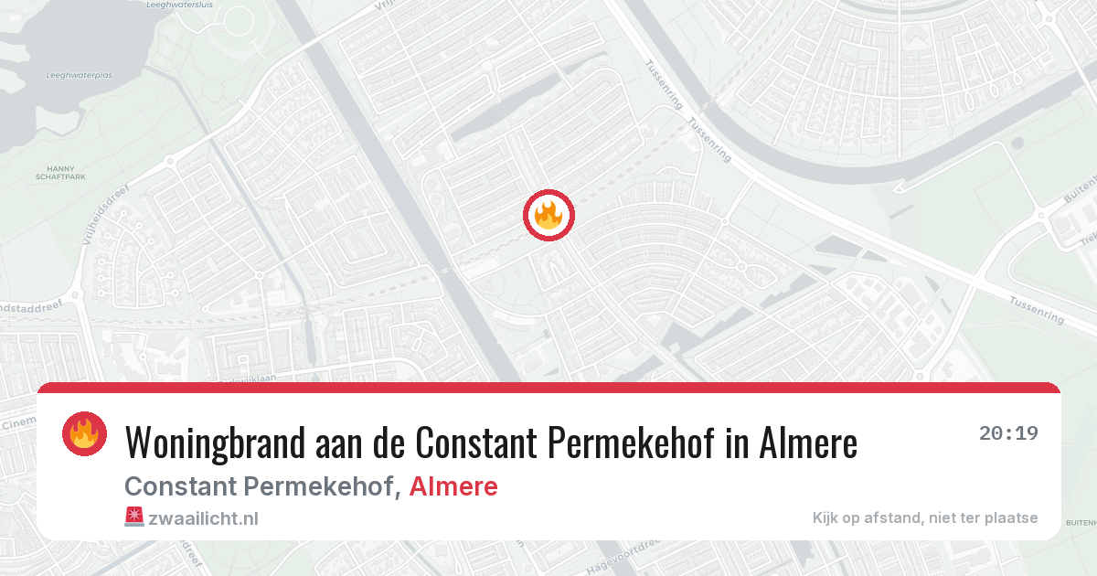 Woningbrand aan de Constant Permekehof in Almere — 6 apr 2026