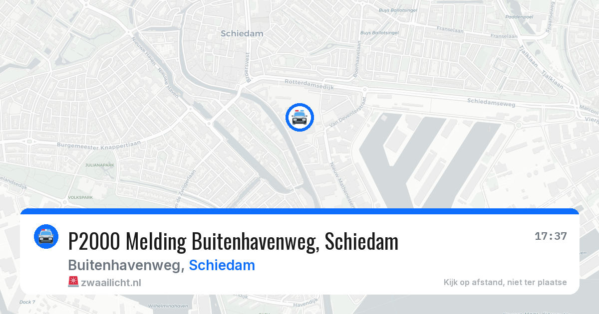P2000 Melding Buitenhavenweg, Schiedam — 11 aug 2026