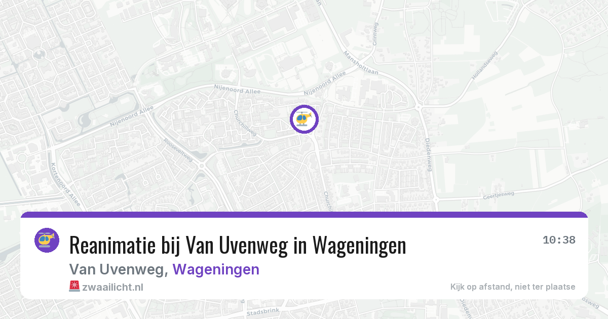 Reanimatie bij Van Uvenweg in Wageningen — 11 jun 2026