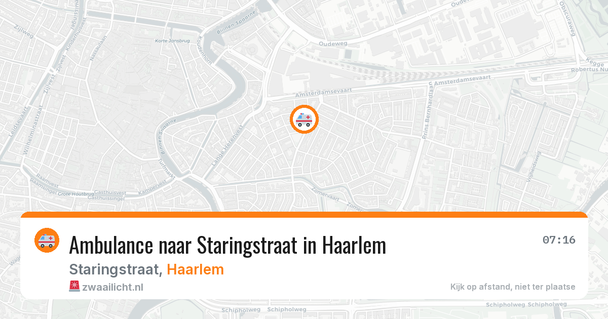 Ambulance naar Staringstraat in Haarlem — 17 mei 2026