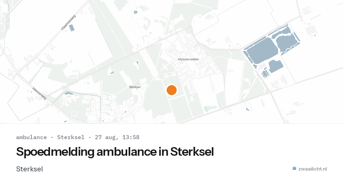 Spoedmelding ambulance in Sterksel — 27 aug 2026