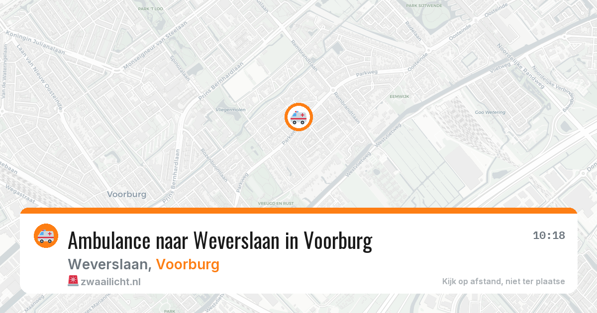 Ambulance naar Weverslaan in Voorburg — 6 jul 2026