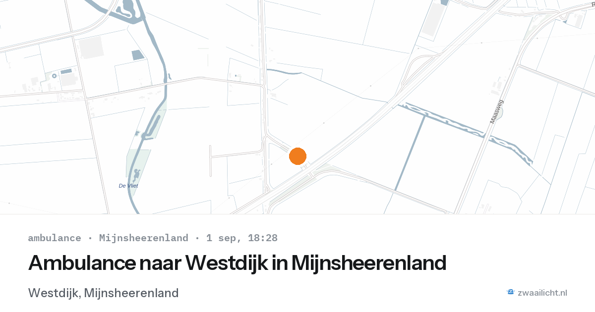 Ambulance naar Westdijk in Mijnsheerenland — 1 sep 2026