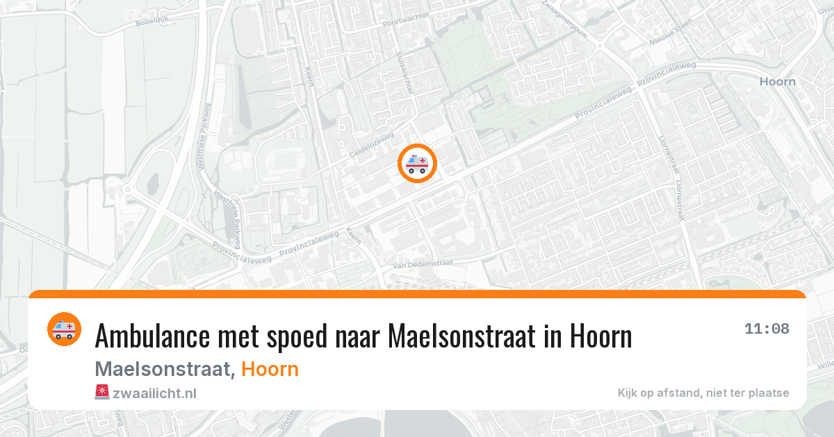 Ambulance met spoed naar Maelsonstraat in Hoorn — 21 apr 2026