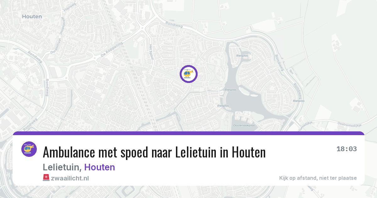 Ambulance met spoed naar Lelietuin in Houten — 10 mrt 2026