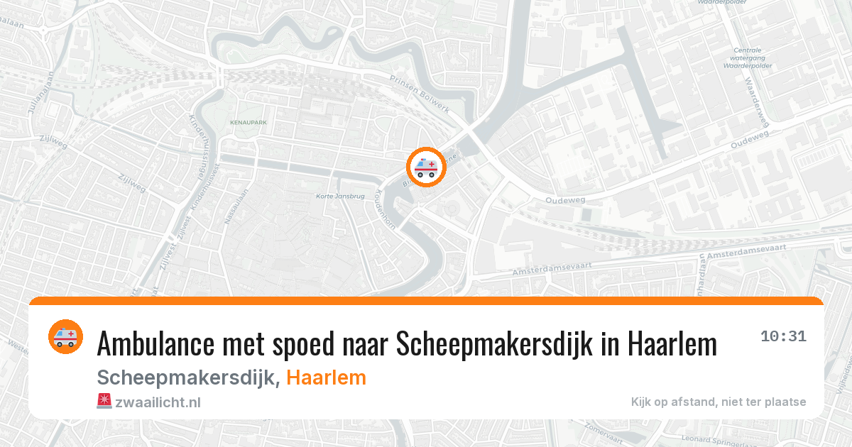 Ambulance met spoed naar Scheepmakersdijk in Haarlem — 13 mei 2026