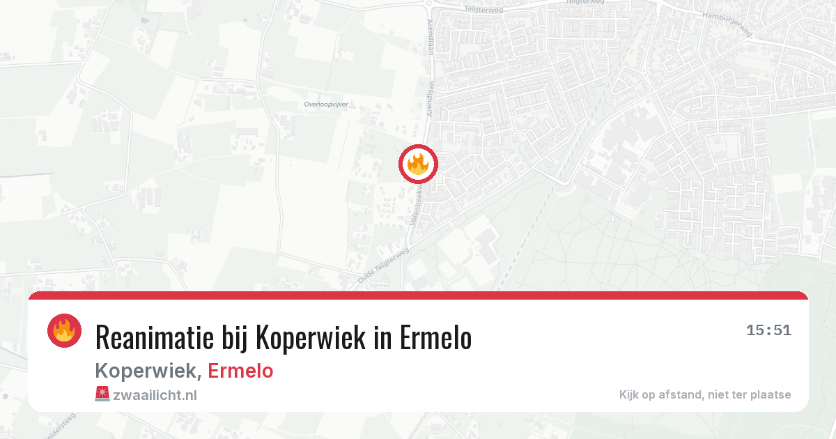 Reanimatie bij Koperwiek in Ermelo — 31 mrt 2026
