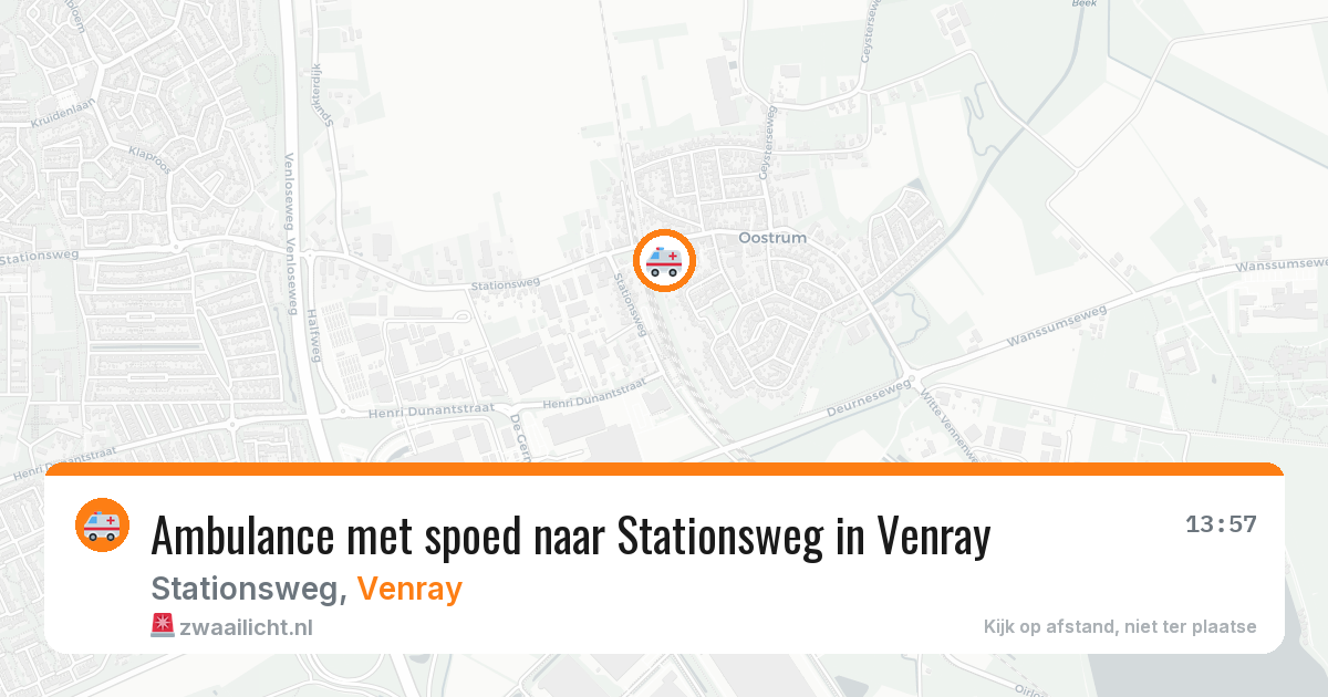 Ambulance met spoed naar Stationsweg in Venray — 4 aug 2026