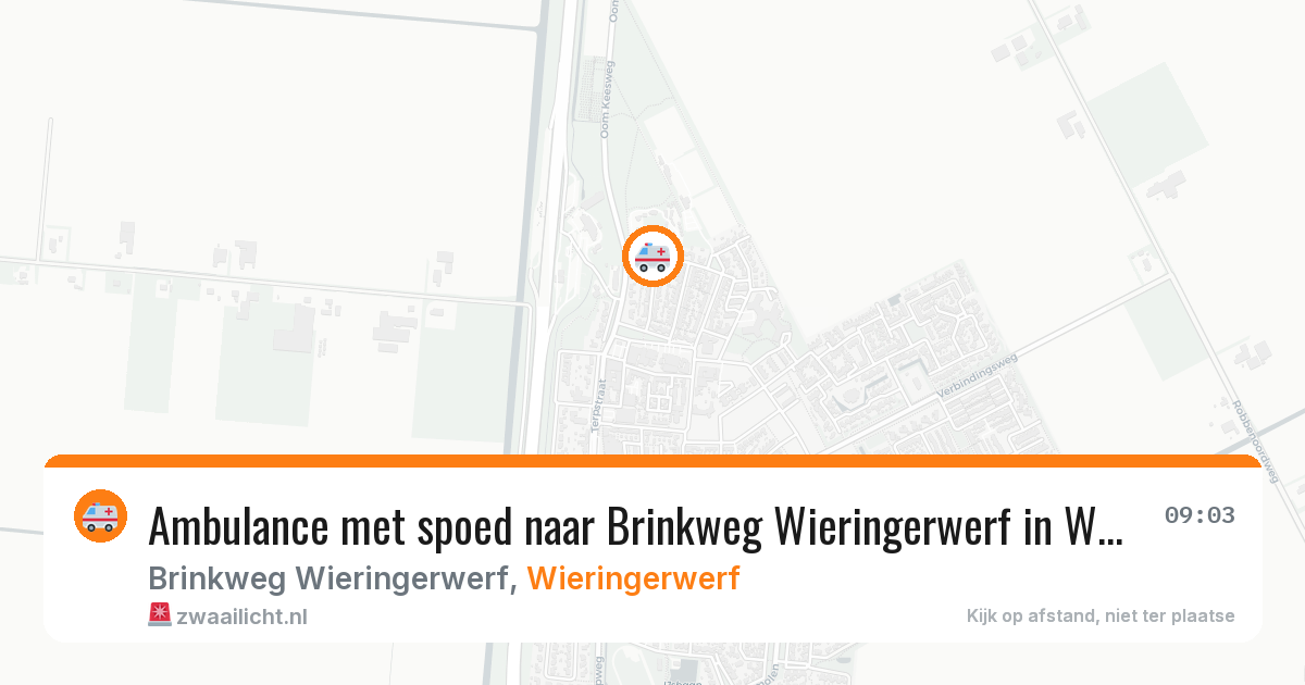 Ambulance met spoed naar Brinkweg Wieringerwerf in Wieringerwerf — 6 mrt 2026