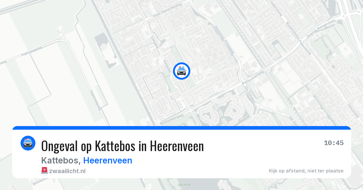 Ongeval op Kattebos in Heerenveen — 16 jul 2026