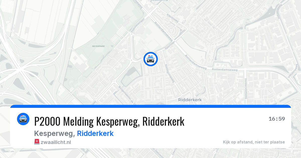 P2000 Melding Kesperweg, Ridderkerk — 24 mei 2026