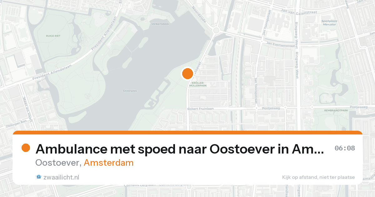 Ambulance met spoed naar Oostoever in Amsterdam — 31 jan 2026