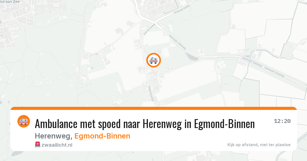 Ambulance met spoed naar Herenweg in Egmond-Binnen — 1 apr 2026