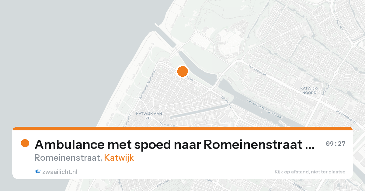 Ambulance met spoed naar Romeinenstraat in Katwijk — 12 mei 2026
