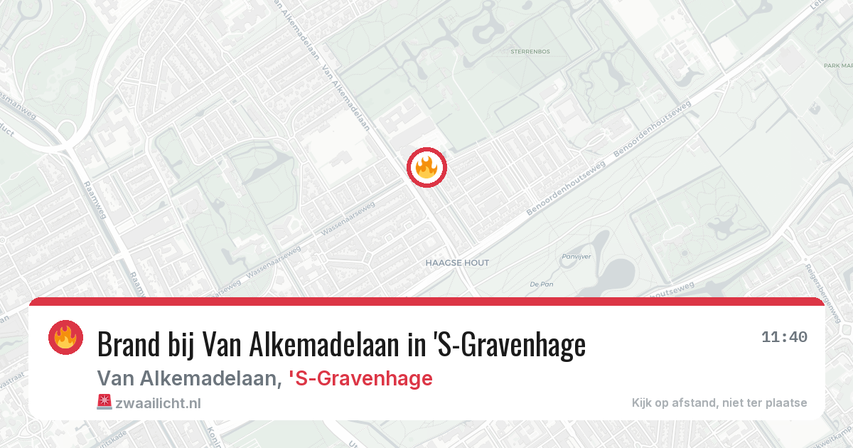 Brand bij Van Alkemadelaan in 'S-Gravenhage — 23 mrt 2026