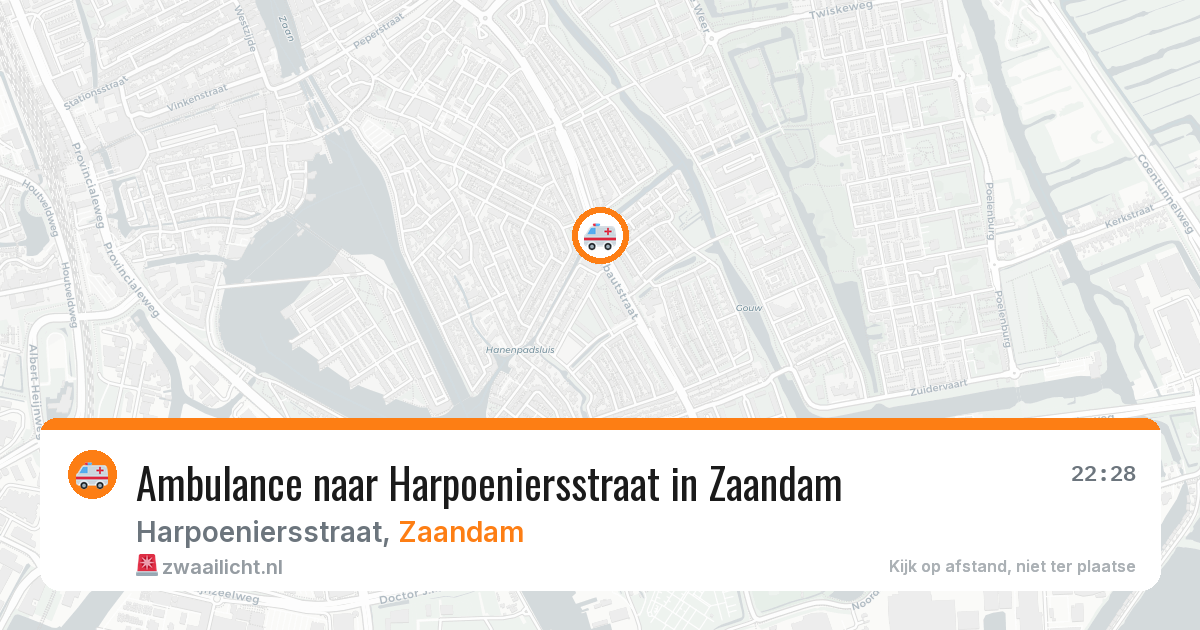 Ambulance naar Harpoeniersstraat in Zaandam — 9 aug 2026