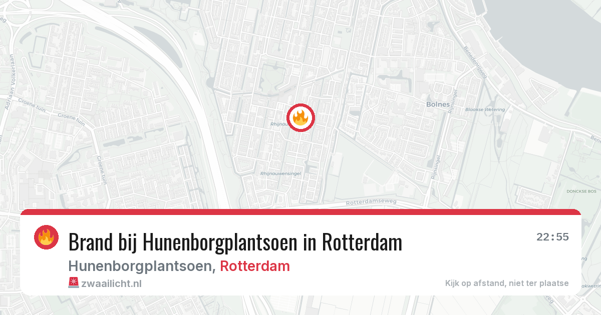 Brand bij Hunenborgplantsoen in Rotterdam — 11 jun 2026