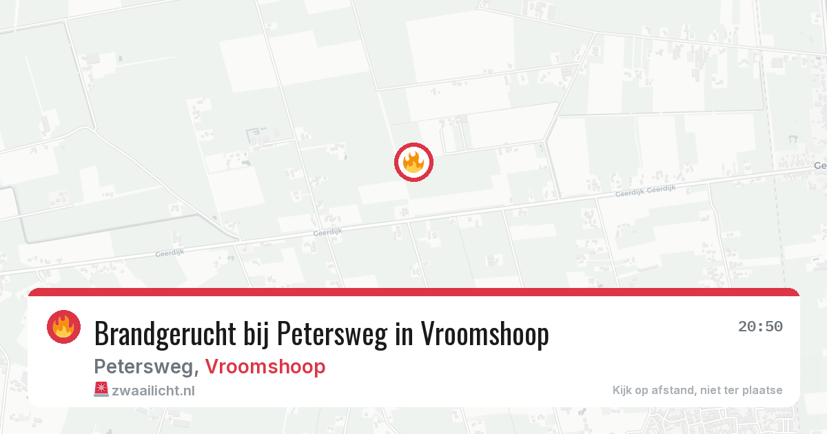 Brandgerucht bij Petersweg in Vroomshoop — 24 jul 2026
