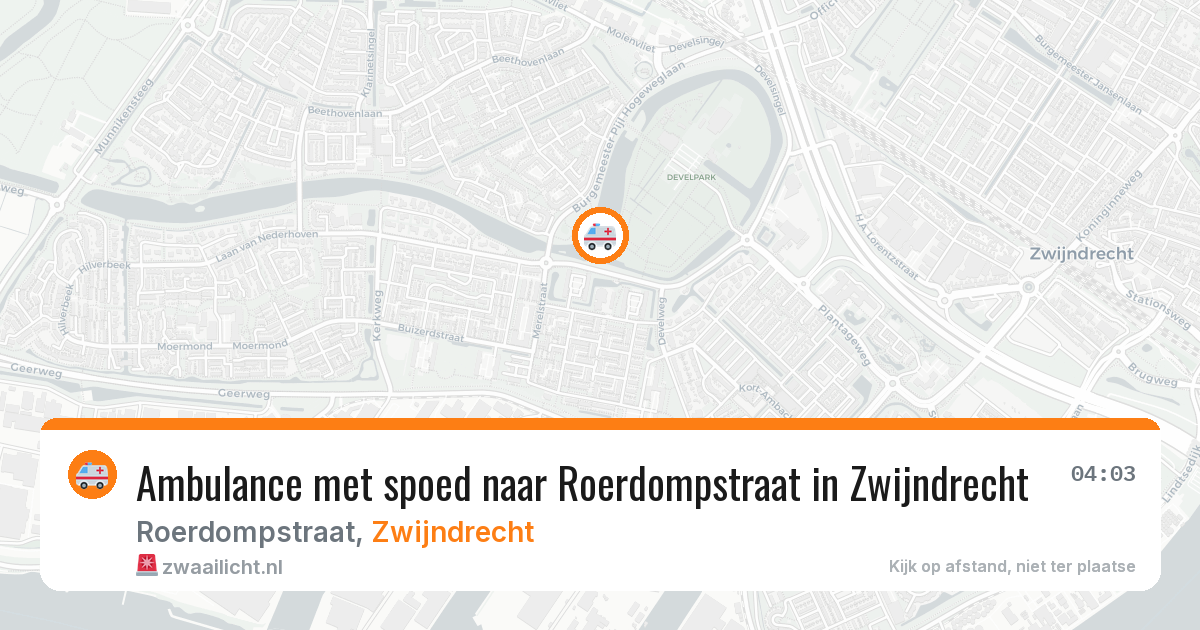 Ambulance met spoed naar Roerdompstraat in Zwijndrecht — 19 mei 2026