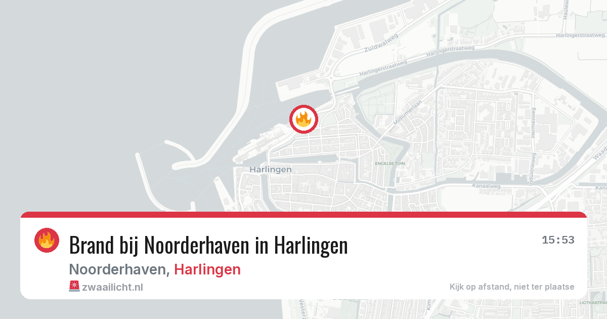 Brand bij Noorderhaven in Harlingen — 23 mei 2026