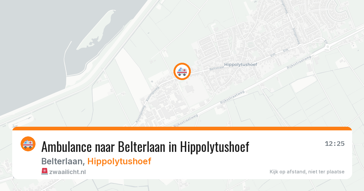 Ambulance naar Belterlaan in Hippolytushoef — 15 mrt 2026