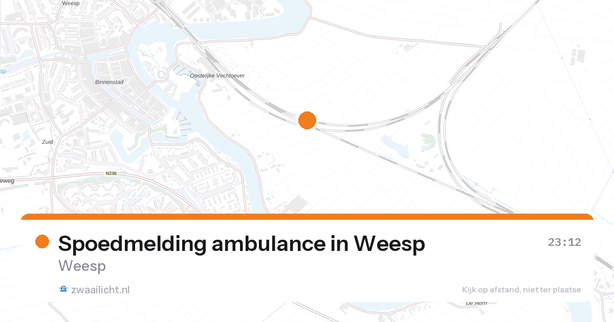 Spoedmelding ambulance in Weesp — 27 aug 2026
