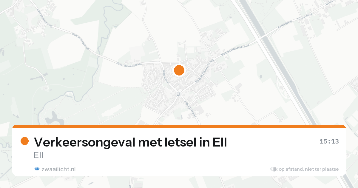 Verkeersongeval met letsel in Ell — 6 aug 2026