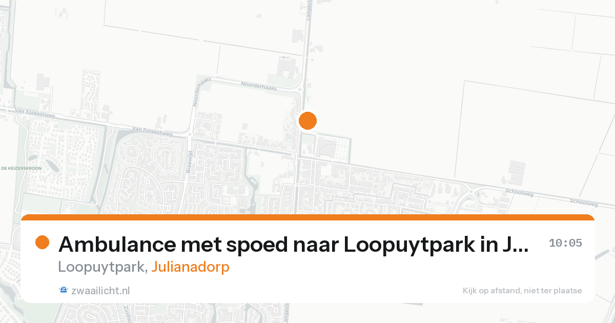Ambulance met spoed naar Loopuytpark in Julianadorp — 3 jun 2026