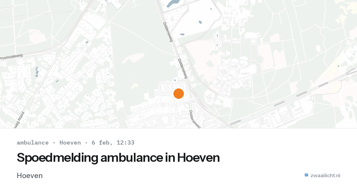 Spoedmelding ambulance in Hoeven — 6 feb 2026