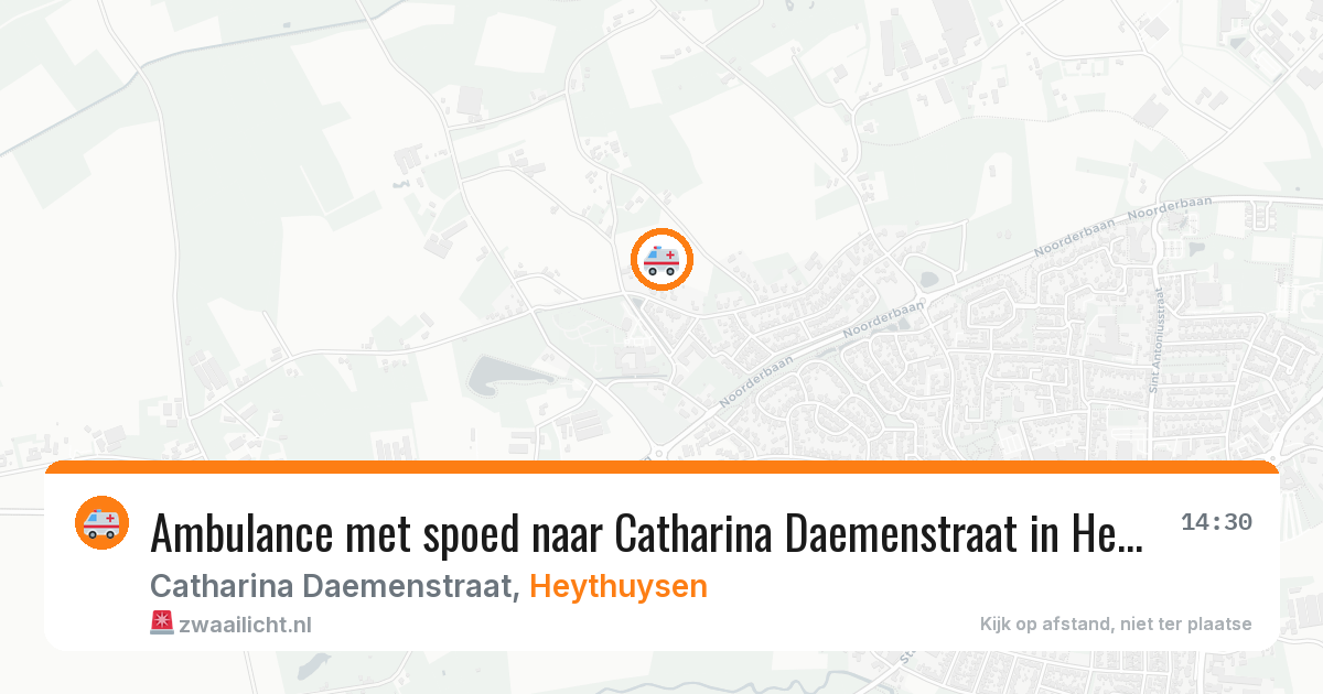 Ambulance met spoed naar Catharina Daemenstraat in Heythuysen — 30 jul 2026