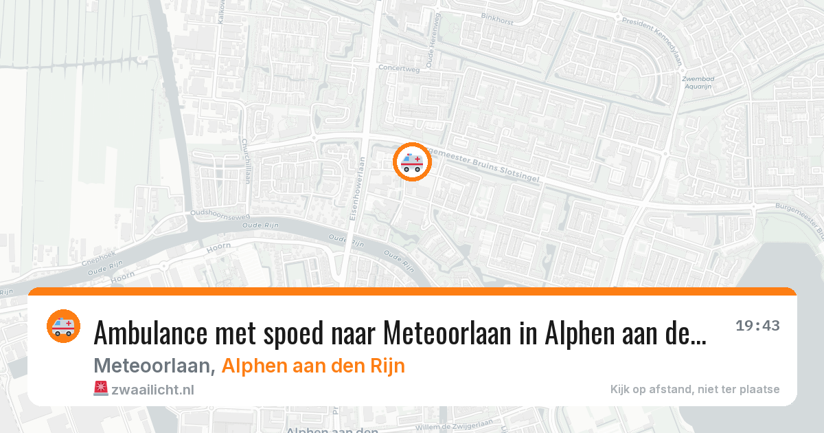 Ambulance met spoed naar Meteoorlaan in Alphen aan den Rijn — 19 mei 2026