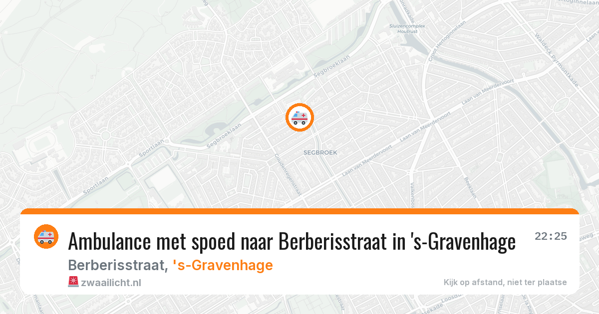 Ambulance met spoed naar Berberisstraat in 's-Gravenhage — 16 jul 2026