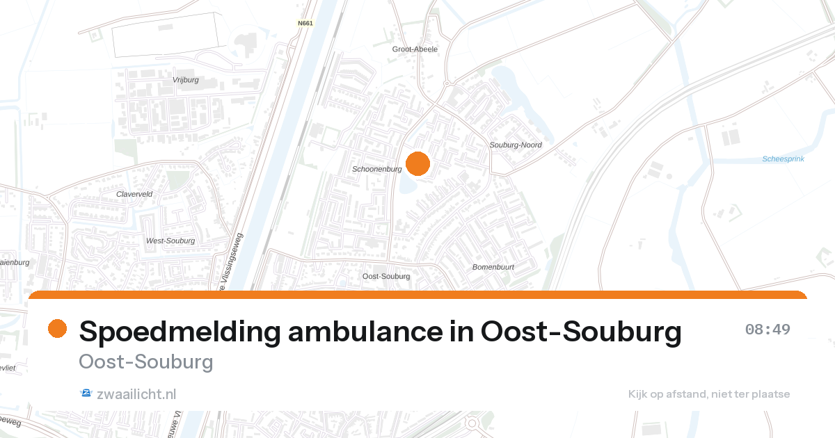 Spoedmelding ambulance in Oost-Souburg — 28 aug 2026