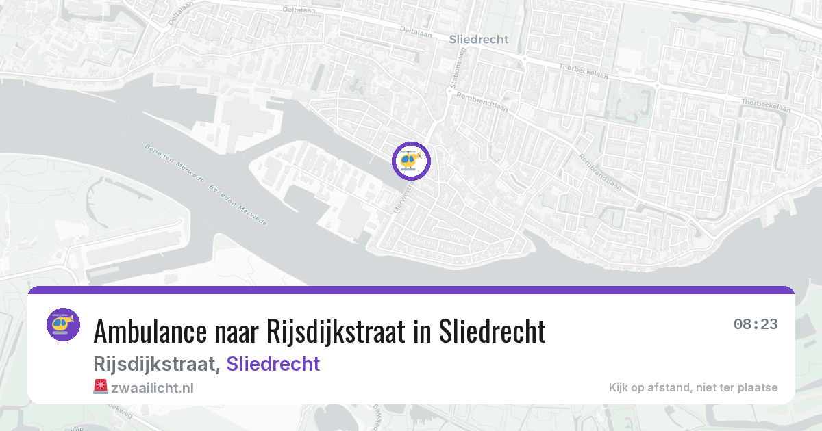 Ambulance naar Rijsdijkstraat in Sliedrecht — 18 jul 2026