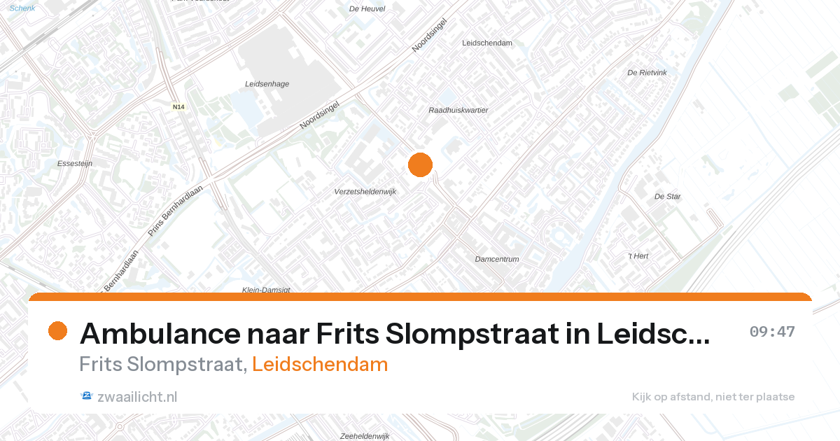 Ambulance naar Frits Slompstraat in Leidschendam — 28 aug 2026