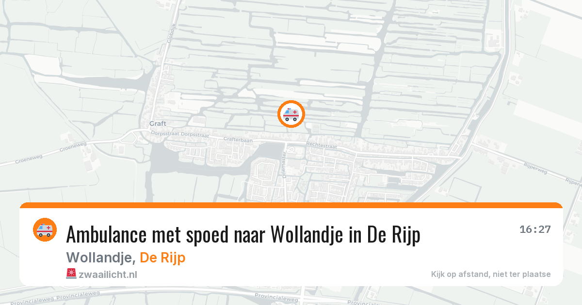 Ambulance met spoed naar Wollandje in De Rijp — 9 jun 2026