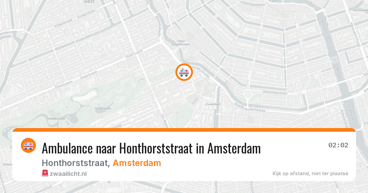 Ambulance naar Honthorststraat in Amsterdam — 9 jul 2026