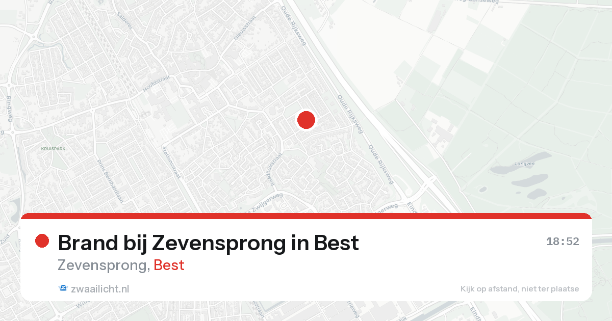 Brand bij Zevensprong in Best — 23 aug 2026