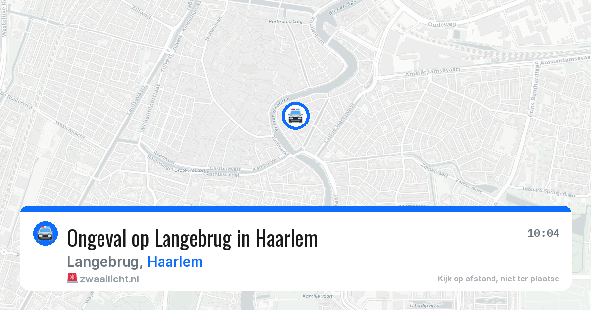 Ongeval op Langebrug in Haarlem — 5 aug 2026