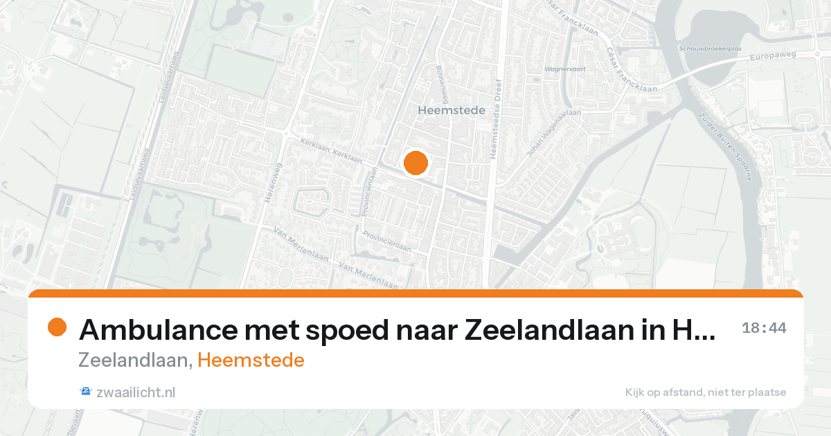 Ambulance met spoed naar Zeelandlaan in Heemstede — 21 mei 2026