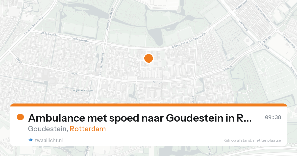 Ambulance met spoed naar Goudestein in Rotterdam — 15 aug 2026