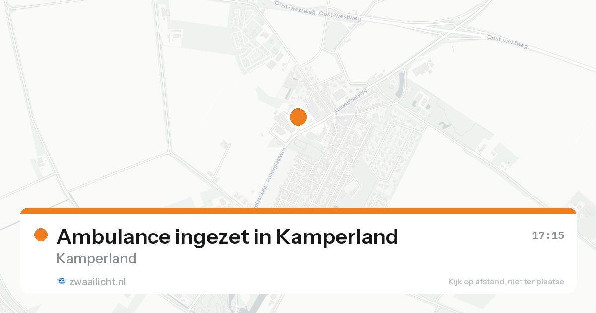 Ambulance ingezet in Kamperland — 20 aug 2026