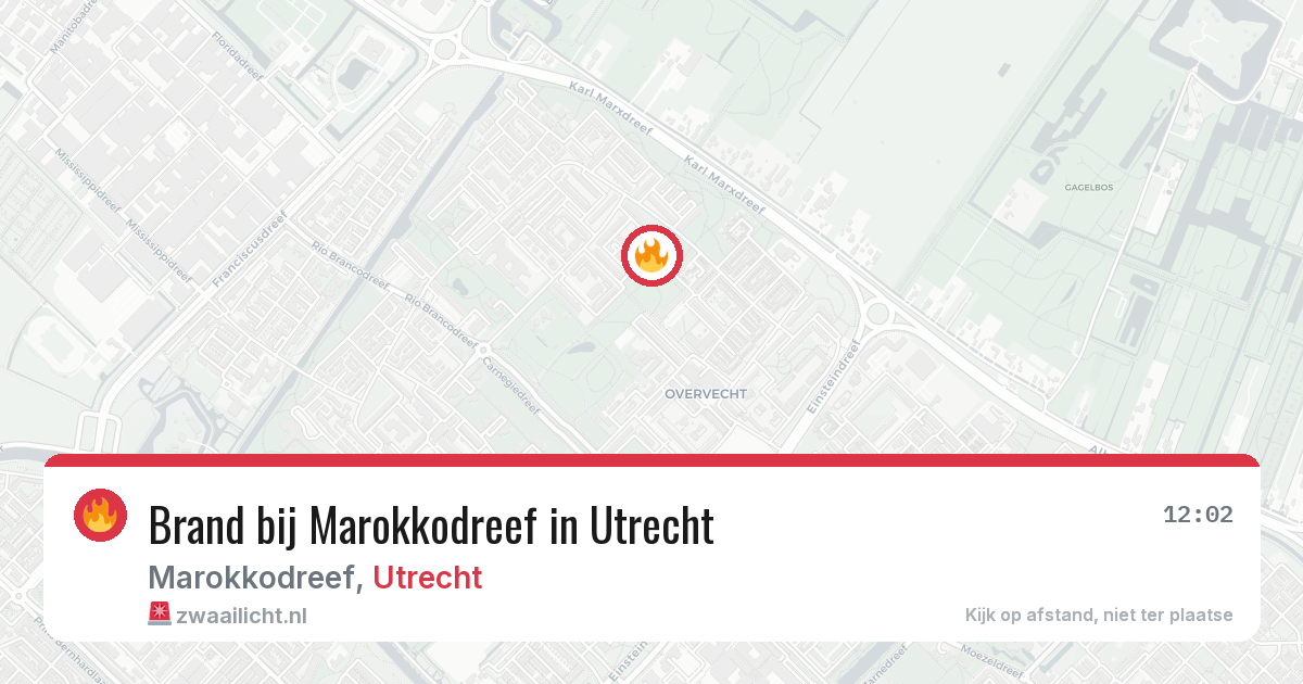 Brand bij Marokkodreef in Utrecht — 24 mei 2026