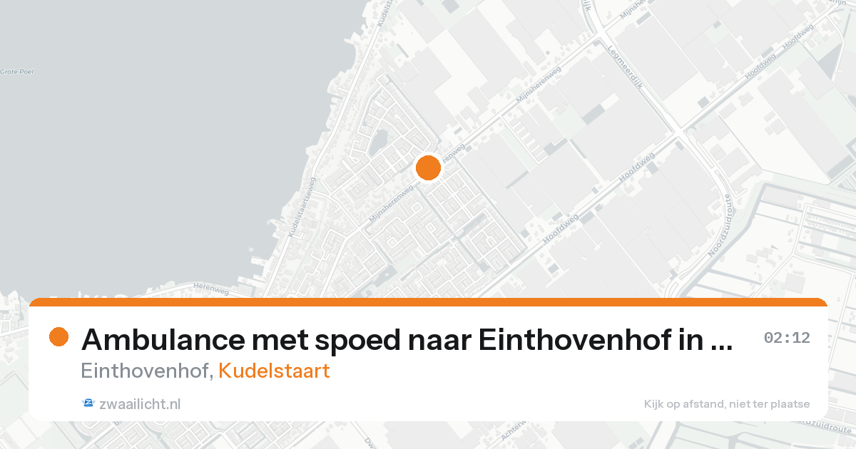 Ambulance met spoed naar Einthovenhof in Kudelstaart — 24 mei 2026