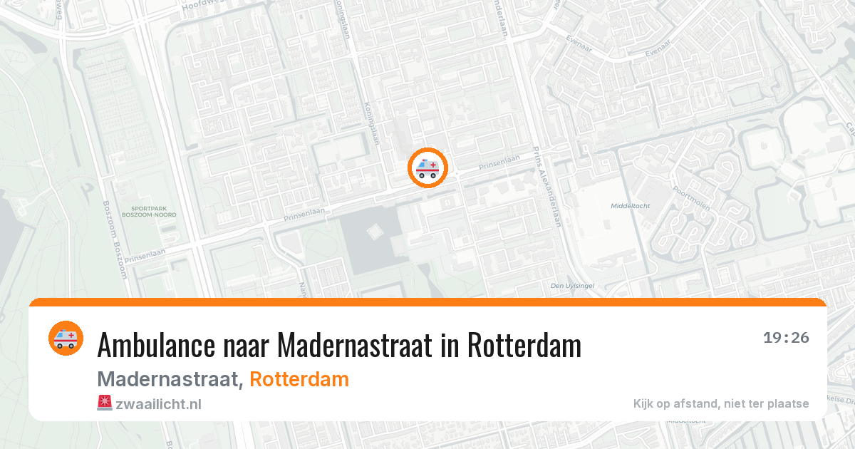 Ambulance naar Madernastraat in Rotterdam — 23 mrt 2026
