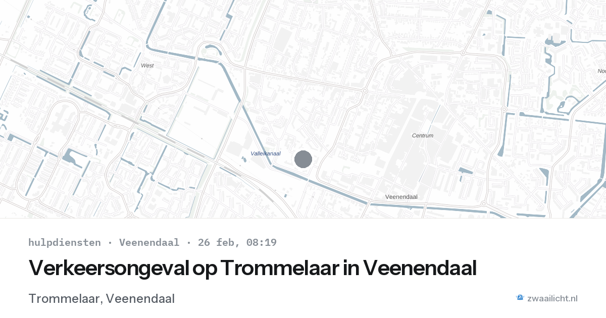 Verkeersongeval op Trommelaar in Veenendaal — 26 feb 2026