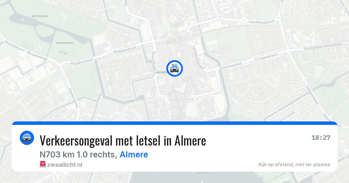 Verkeersongeval met letsel in Almere — 6 mei 2026