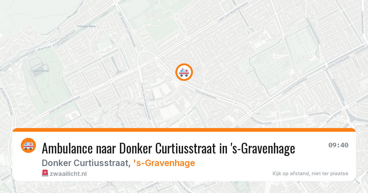 Ambulance naar Donker Curtiusstraat in 's-Gravenhage — 3 aug 2026