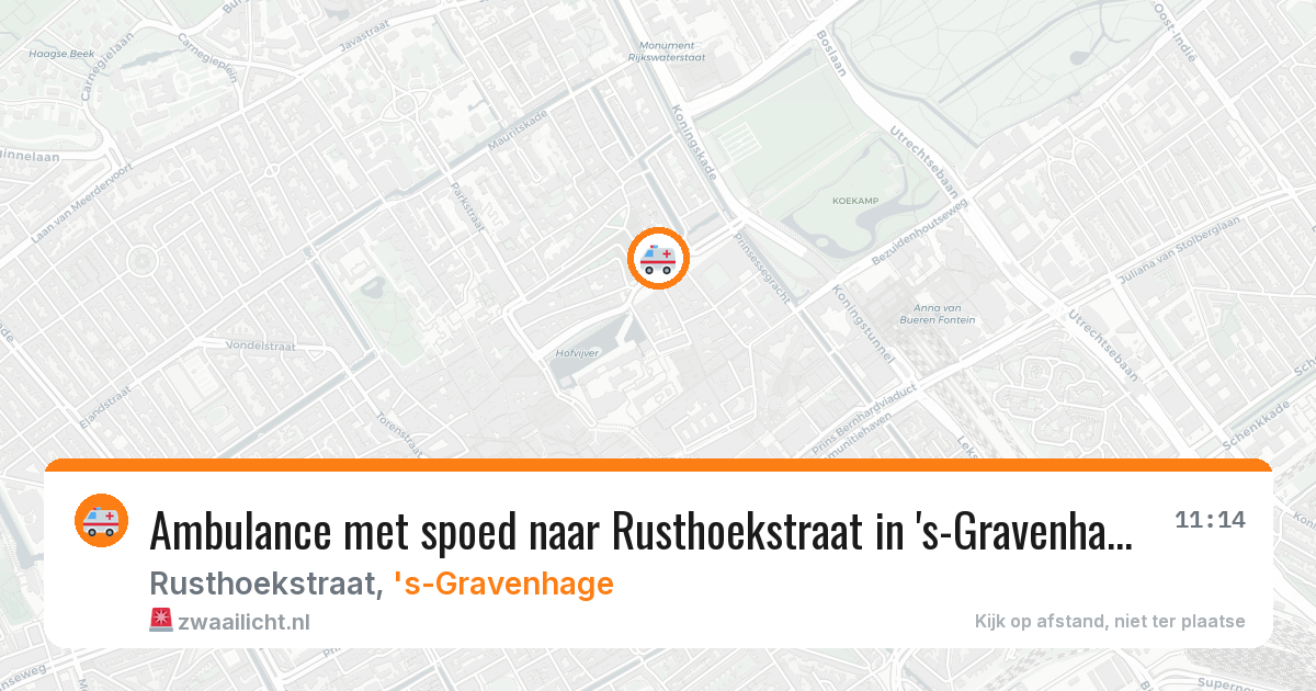 Ambulance met spoed naar Rusthoekstraat in 's-Gravenhage — 21 jan 2026