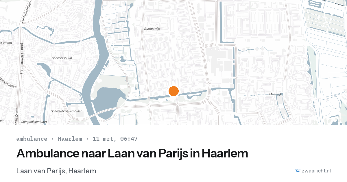 Ambulance naar Laan van Parijs in Haarlem — 11 mrt 2026